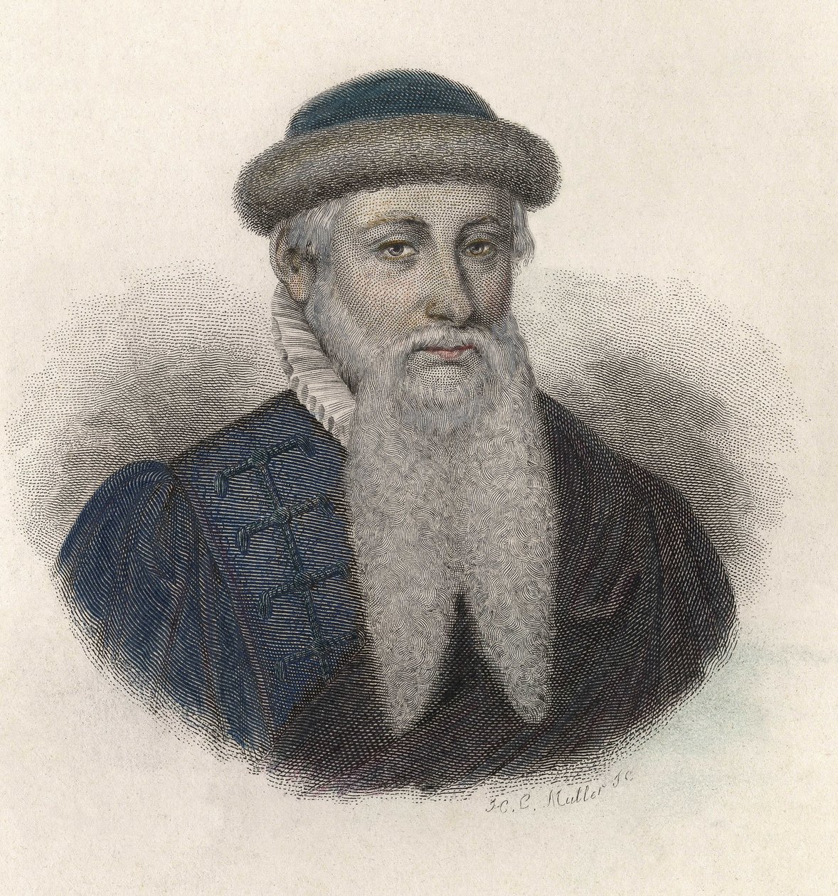 Retrato de Johannes Gensfleisch, conocido como Gutenberg de French School