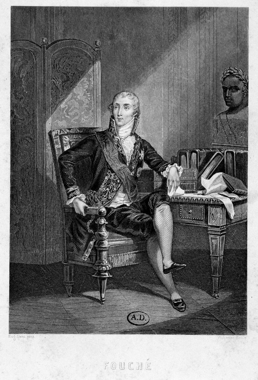 Retrato de Joseph Fouché, diputado revolucionario de la Montaña y organizador del Terror en Lyon de French School