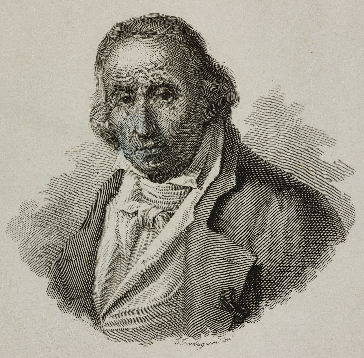 Retrato de Joseph Marie Charles, llamado Jacquard (1752-1834), tejedor francés e inventor del telar de Jacquard, grabado de Guadagnini de French School