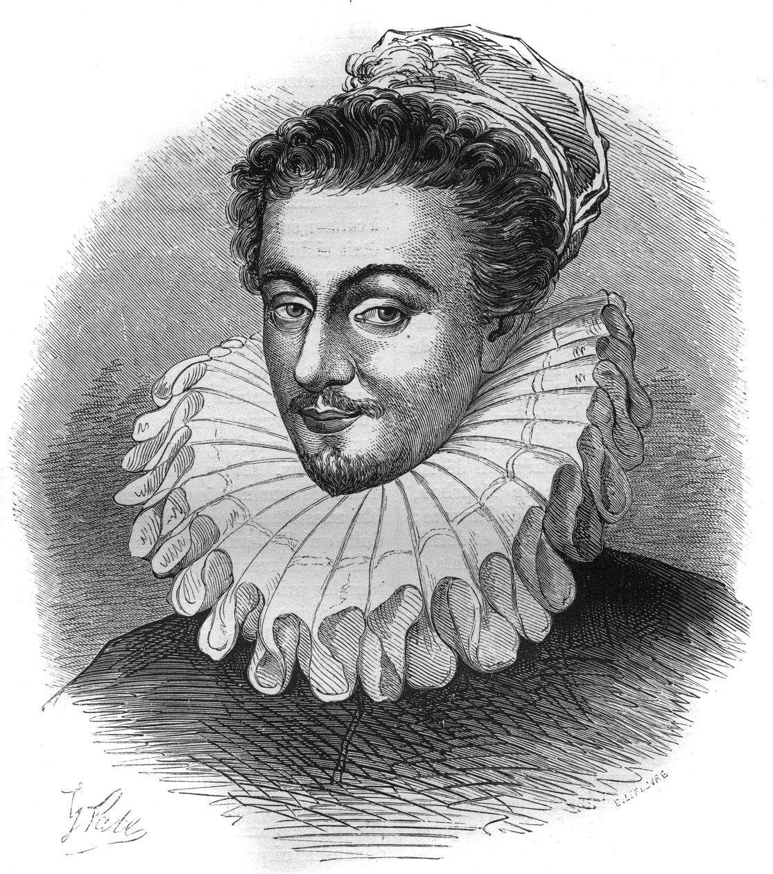 Retrato del Caballero Carre, Embajador de Inglaterra cerca de Sixto V (Felice Peretti) de French School