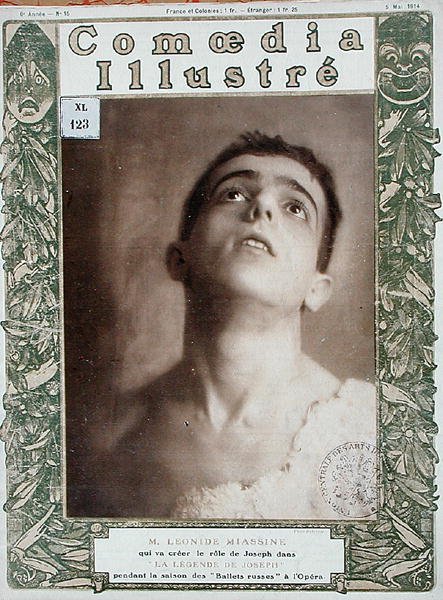 Retrato de Leonid Massine (1895-1979), ilustración de portada de la revista 