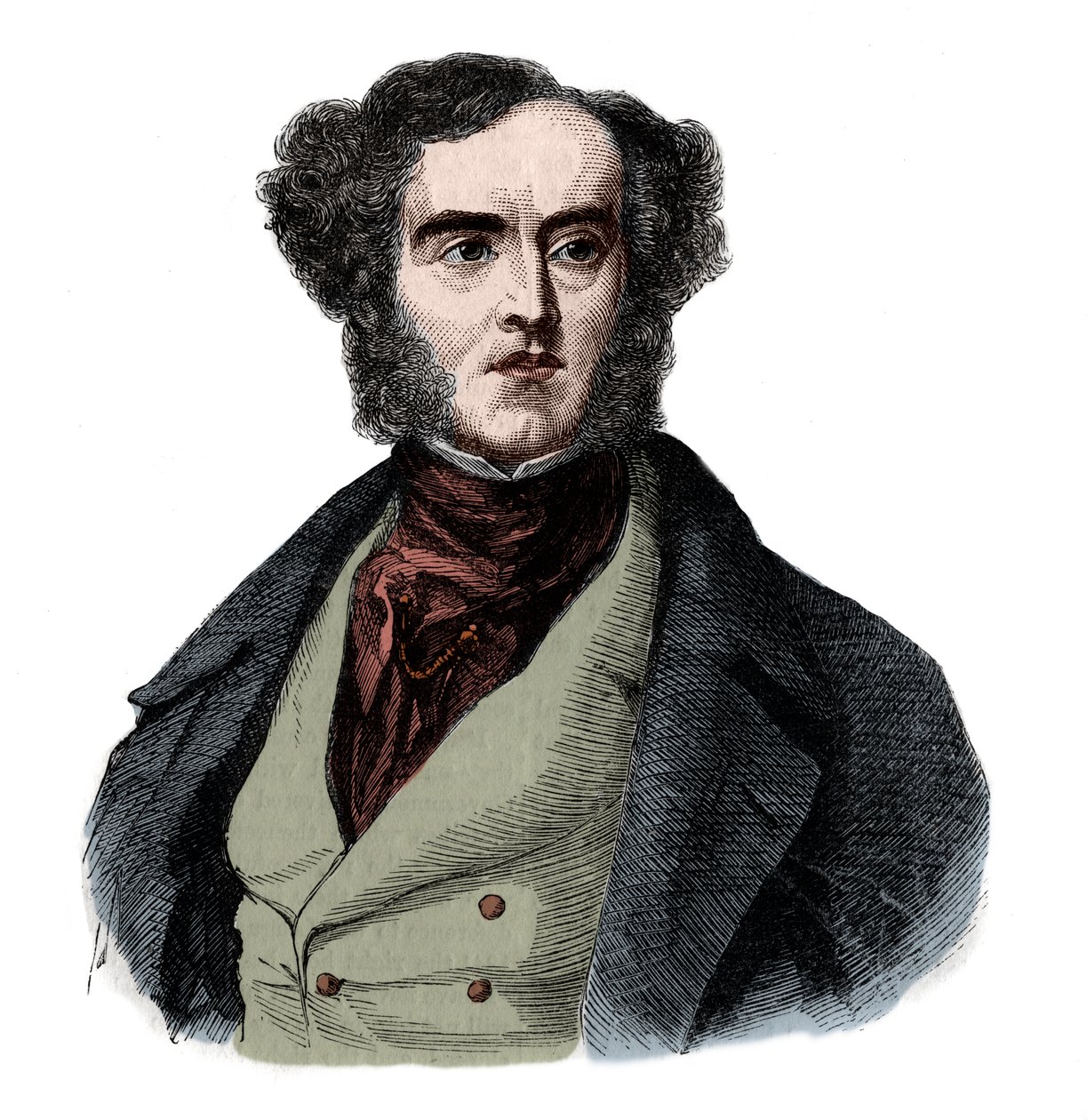 Retrato de Lord George Cavendish Bentinck (1802-1848), estadista y deportista inglés de French School