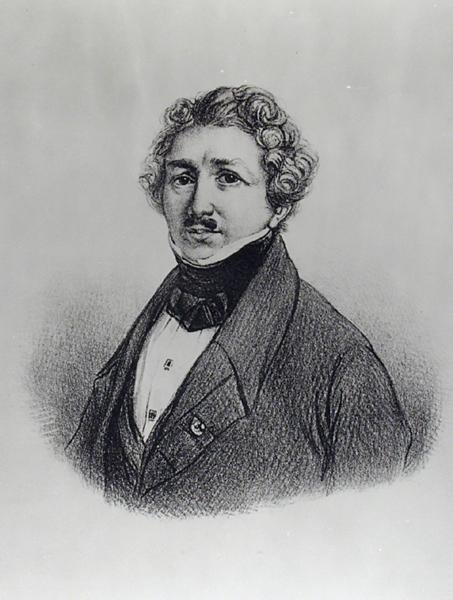 Retrato de Louis-Jacques Daguerre (1787-1851) de French School