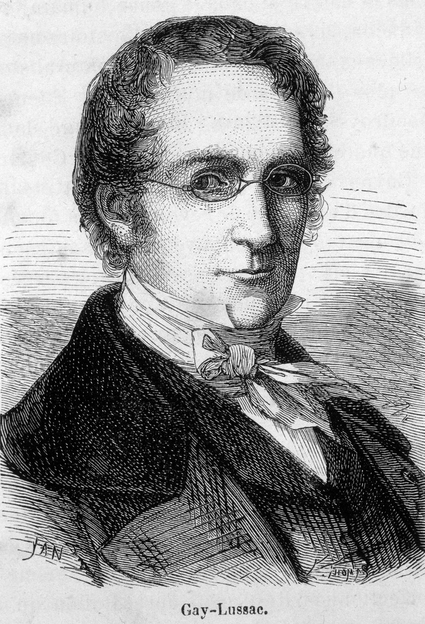 Retrato de Louis-Joseph Gay-Lussac (Louis Joseph Gay Lussac) (1778-1850), físico y químico francés - en “L