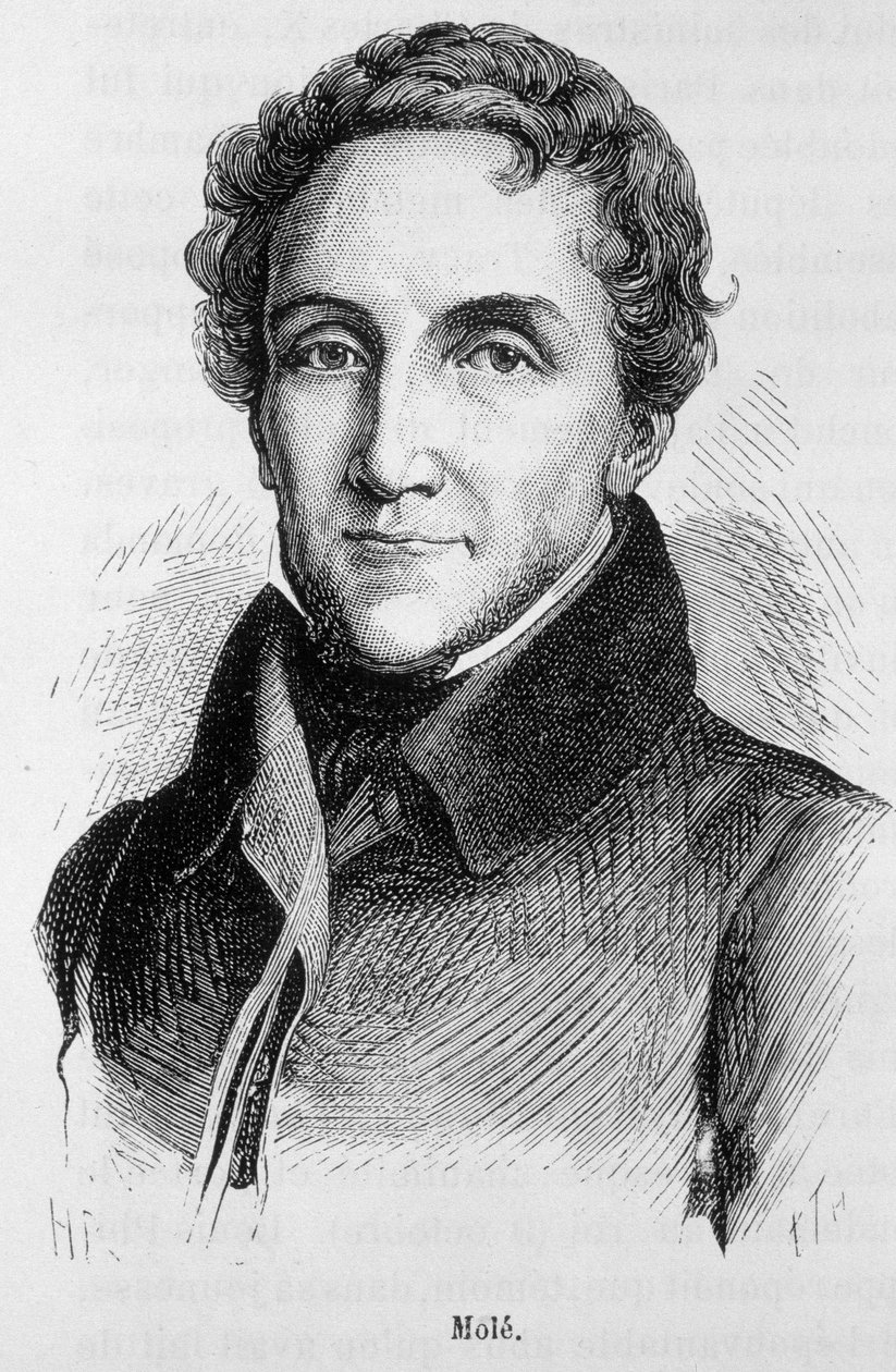 Retrato de Louis-Mathieu Mole - Retrato de Louis Mathieu, Conde de Mole (1781-1855), político francés - en 