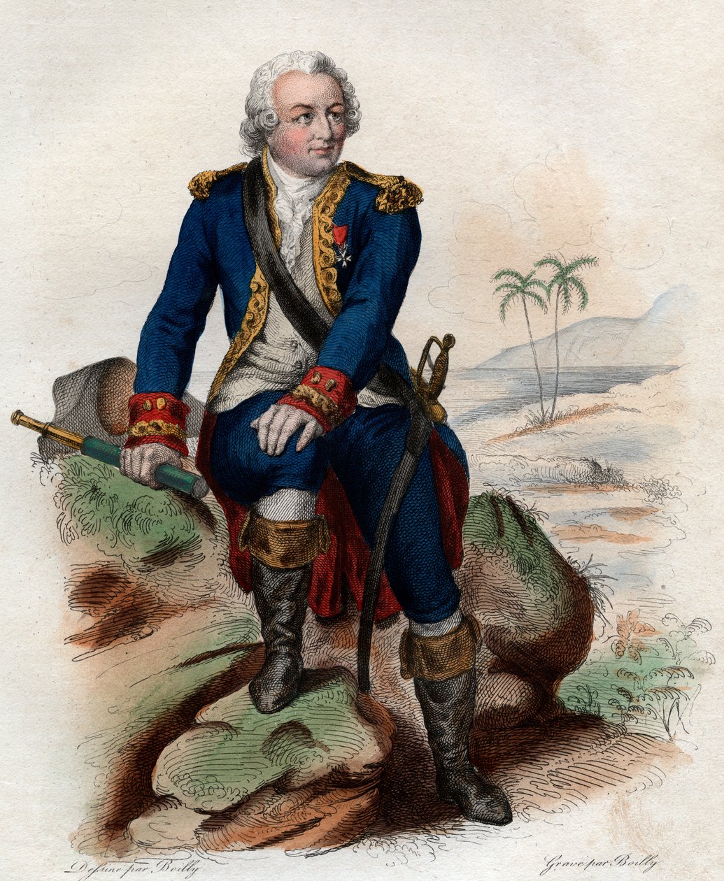 Retrato de Louis Antoine, Conde de Bougainville (1729-1811), almirante y explorador francés de French School