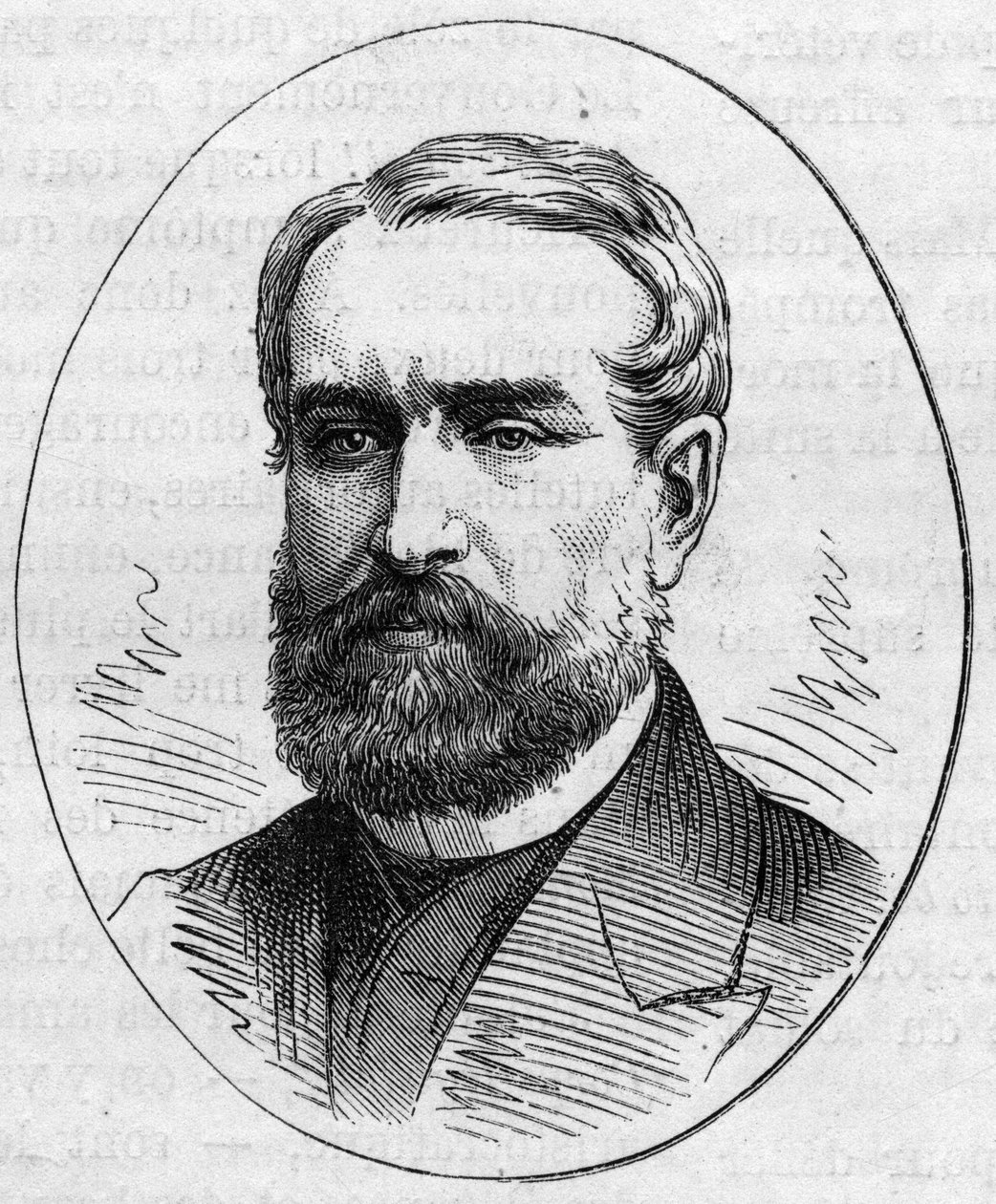 Retrato de Louis Cabat (1812-1893), pintor francés. Grabado en 
