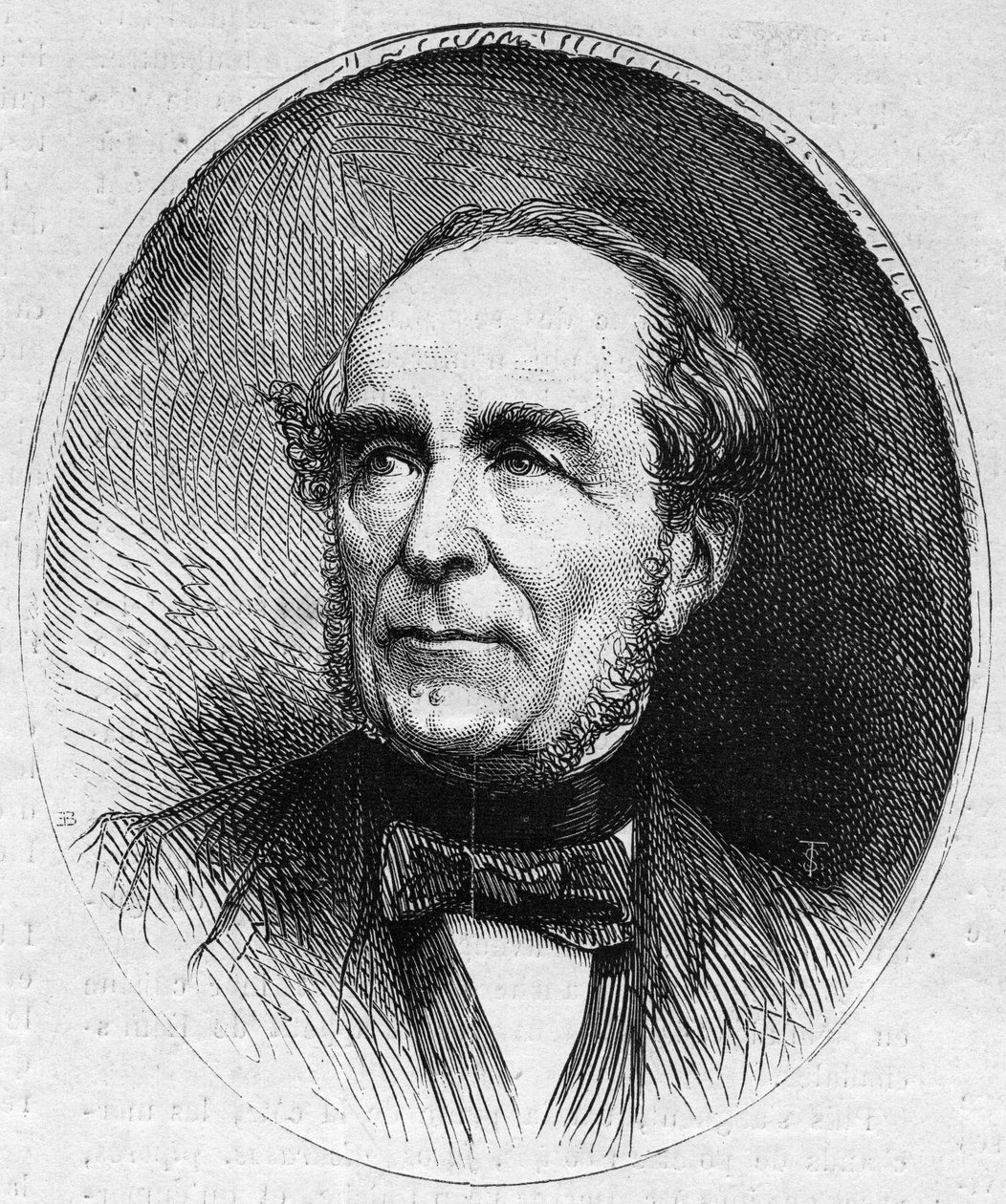 Retrato de Louis Vitet (1802-1873), político francés. Grabado en 