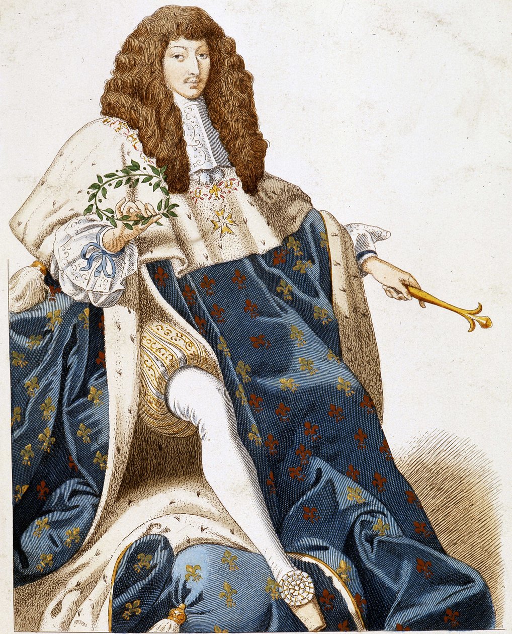 Retrato de Luis XIV, joven de French School