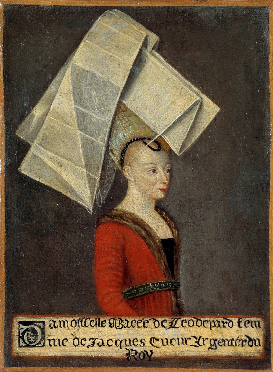 Retrato de Macee de Leodepard, esposa del comerciante francés Jacques Coeur de French School