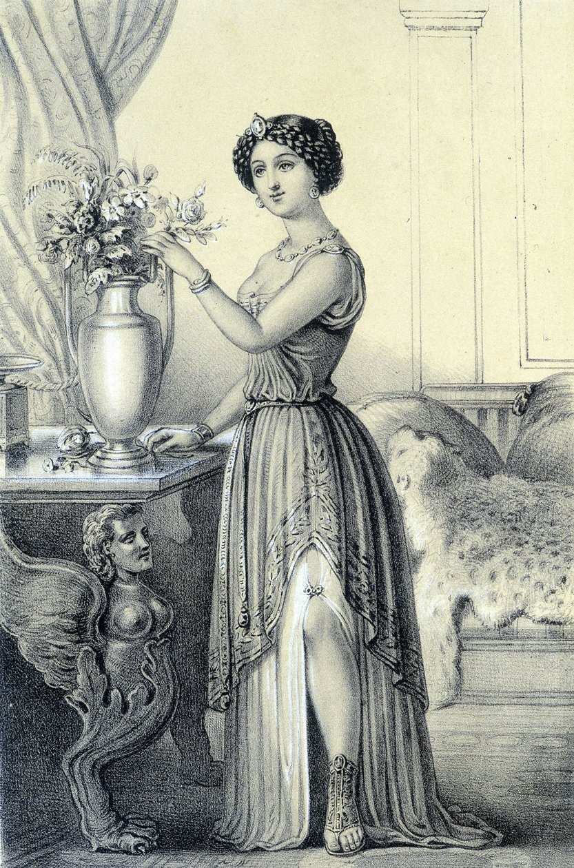 Retrato de Mademoiselle de Fontenay o Teresa (Theresa o Terezia) Cabarrus, conocida como Madame Tallien (Talien) - en “Galerie historique de la Revolution francaise” de Albert Maurin de French School