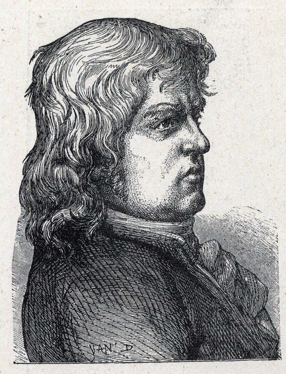 Retrato de Marc Guillaume Alexis Vadier (1736-1828), político revolucionario francés. Grabado de 1889. Colección privada. de French School