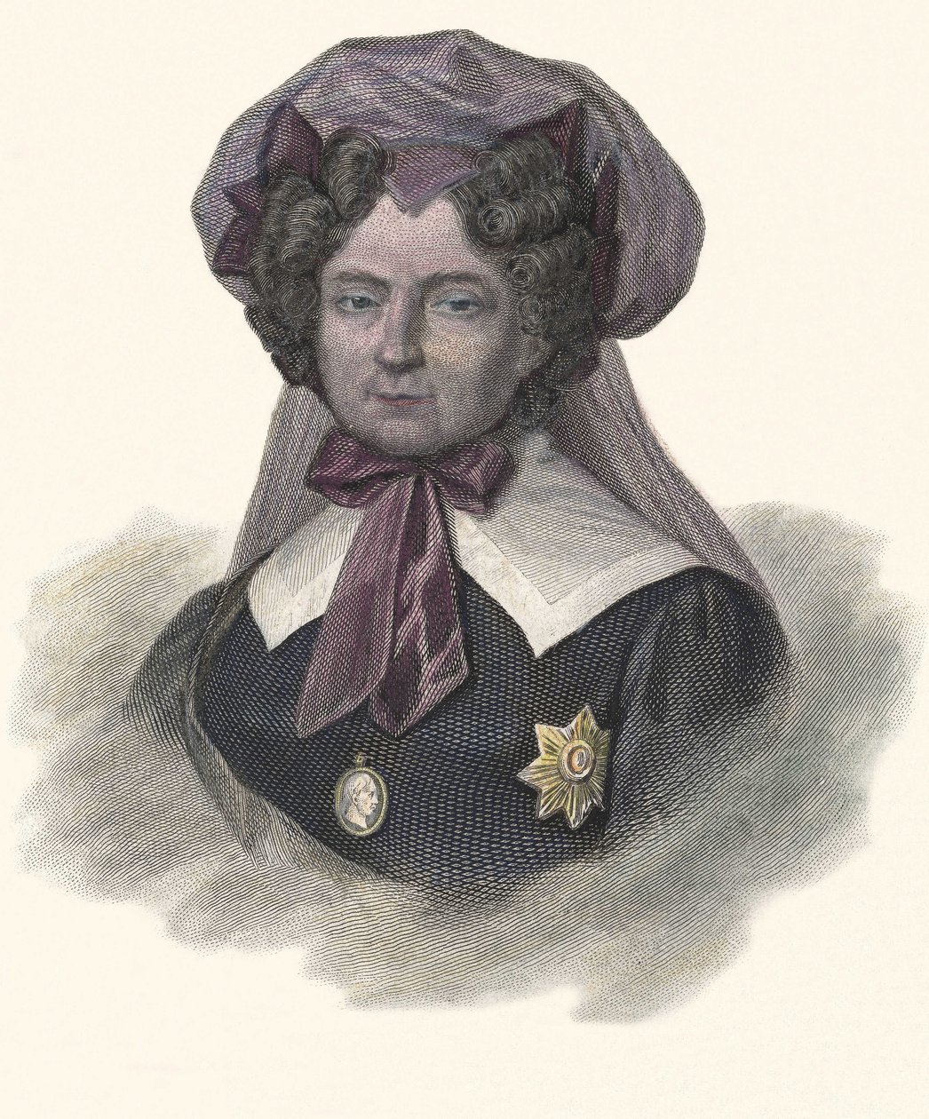 Retrato de María Federovna, Princesa de Wurtemberg (1759-1828), Emperatriz de Rusia. En “Retratos de Hombres Útiles” de French School