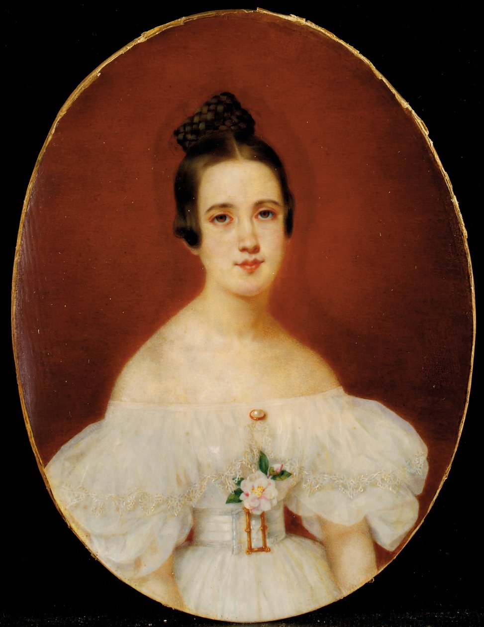 Retrato de Marie-Célestine De Gas, madre de Edgar Degas, c.1832-34 de French School