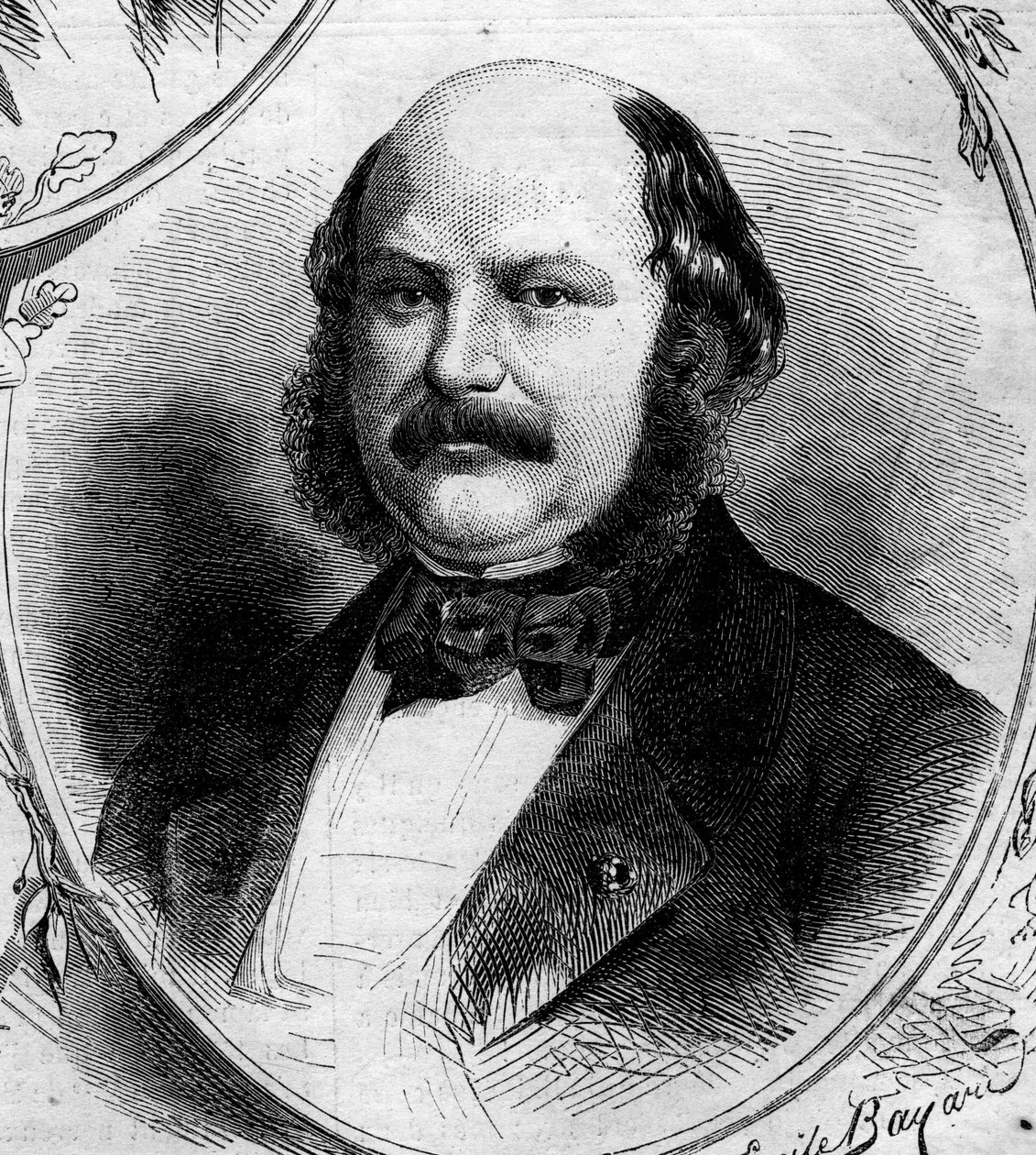 Retrato de Maximilian Jules Marcus Koenigswarter (1817-1878), banquero y político francés. Grabado en Le Monde Illustré n°262 del 19 de abril de 1862. de French School