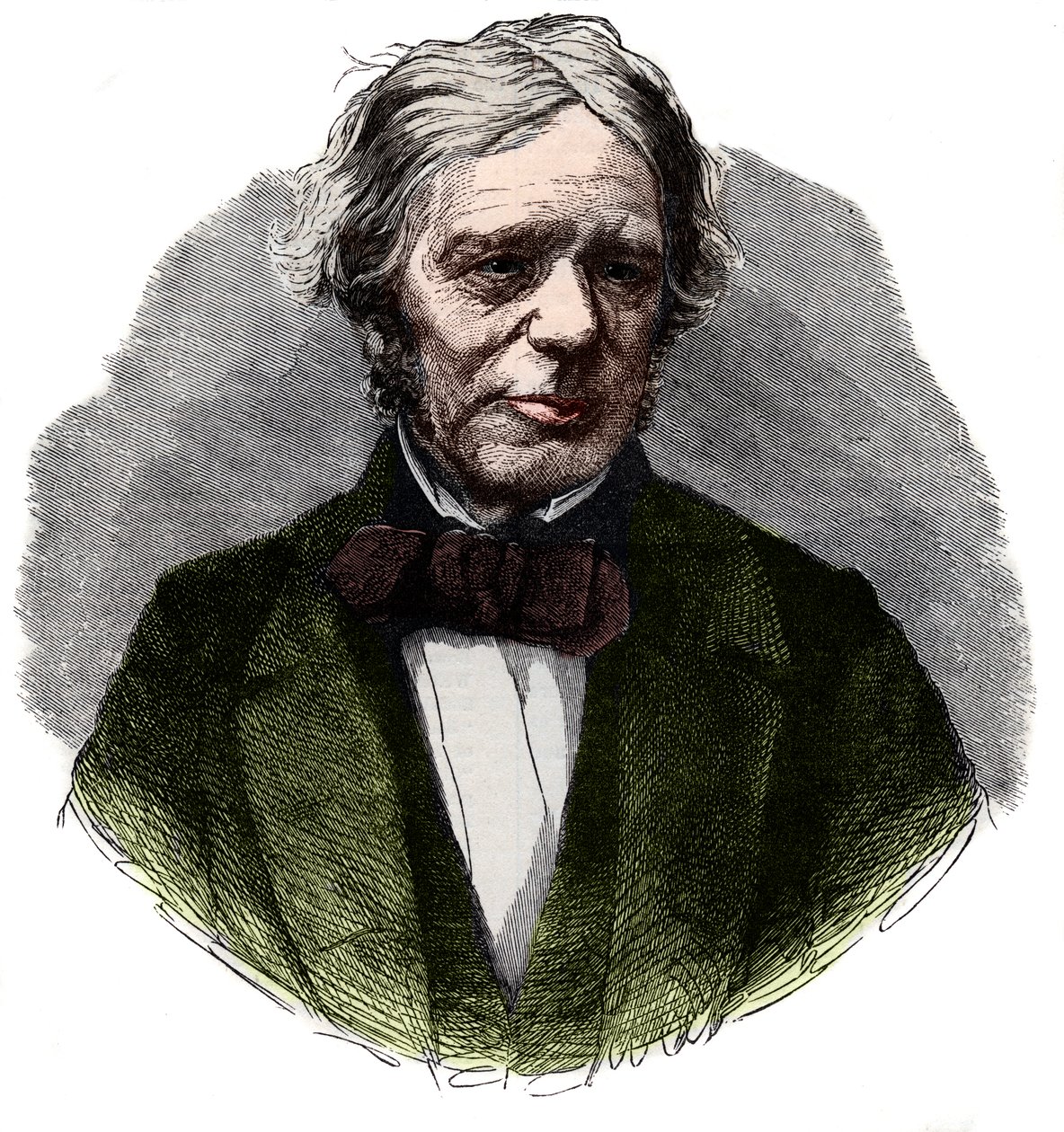 Retrato de Michael Faraday (1791-1867), químico y físico inglés de French School