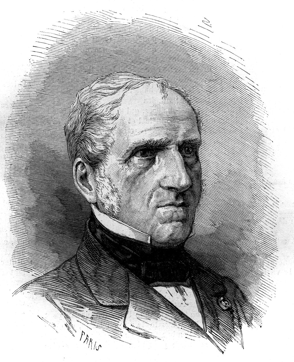 Retrato de Michel Charles (1793-1880), matemático francés. Grabado en “Le Monde Illustré” n°1240 del 1 de enero de 1881. de French School