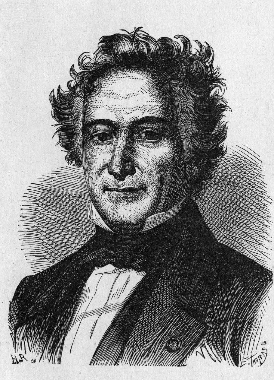 Retrato de Michel Eugène (Michel-Eugène) Chevreul (1786-1889), químico francés - en 