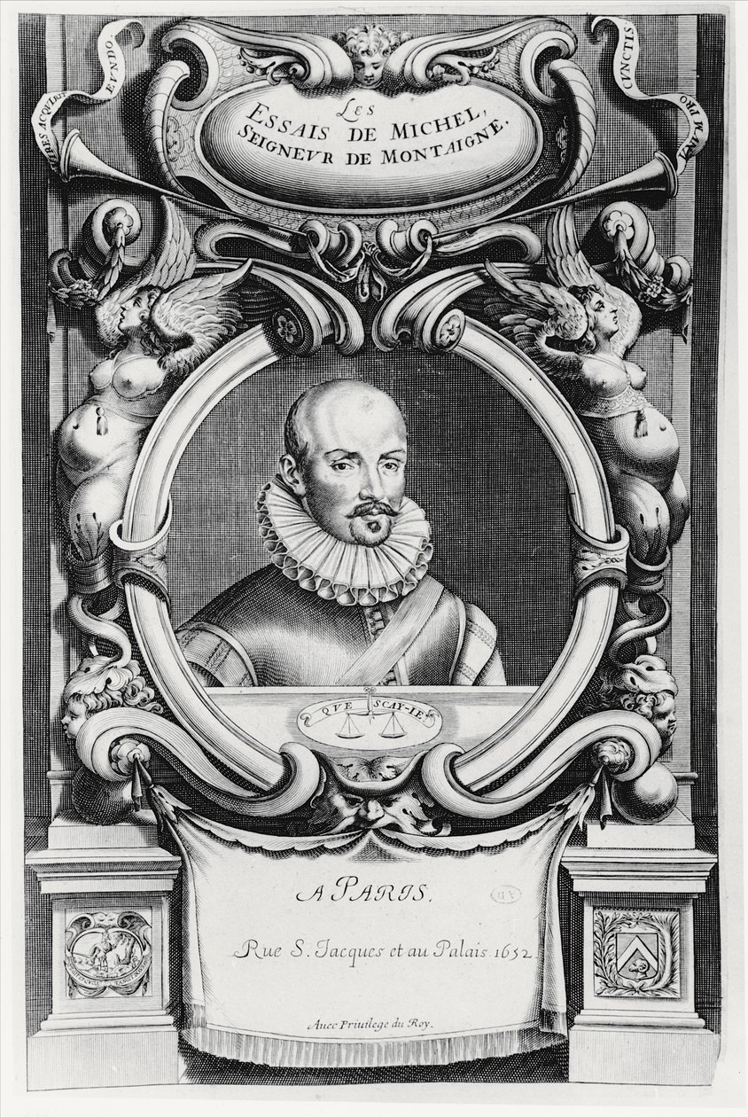 Retrato de Michel de Montaigne de French School