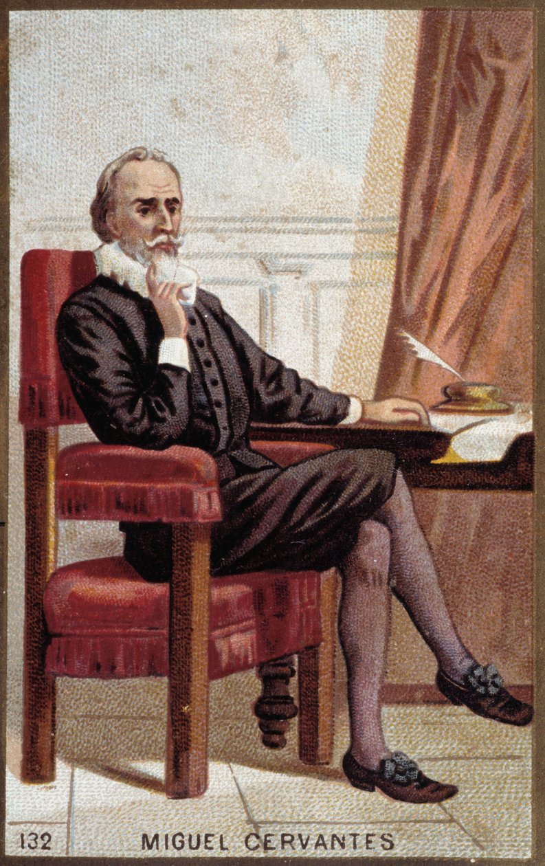 Retrato de Miguel Cervantes (1547-1616), escritor español. de French School