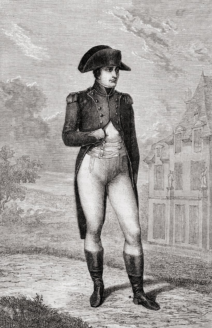 Retrato de Napoleón Bonaparte, de Histoire de la Révolution Française por Louis Blanc de French School