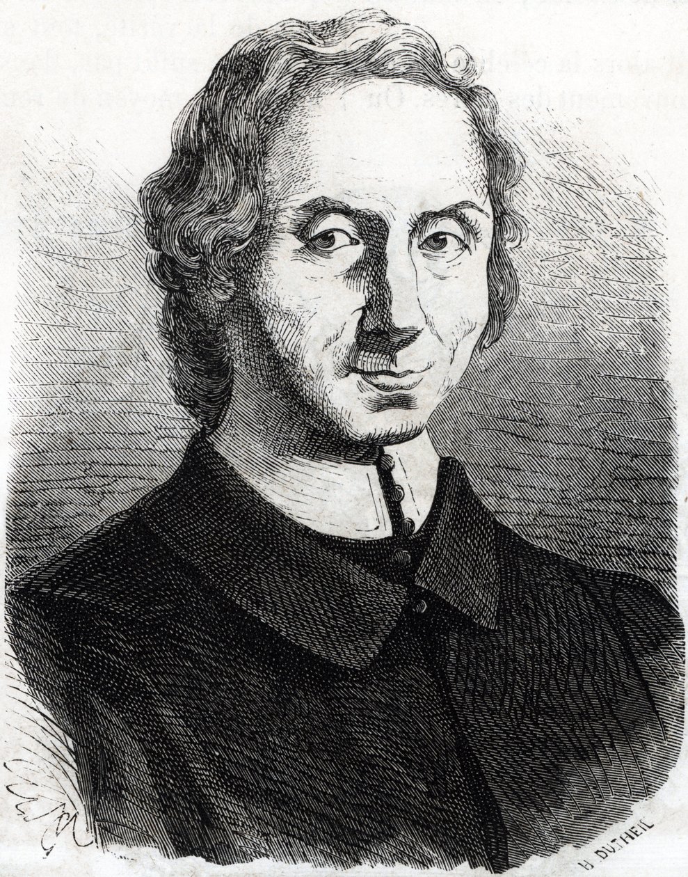 Retrato de Nicolas Malebranche (1638 - 1715) de French School