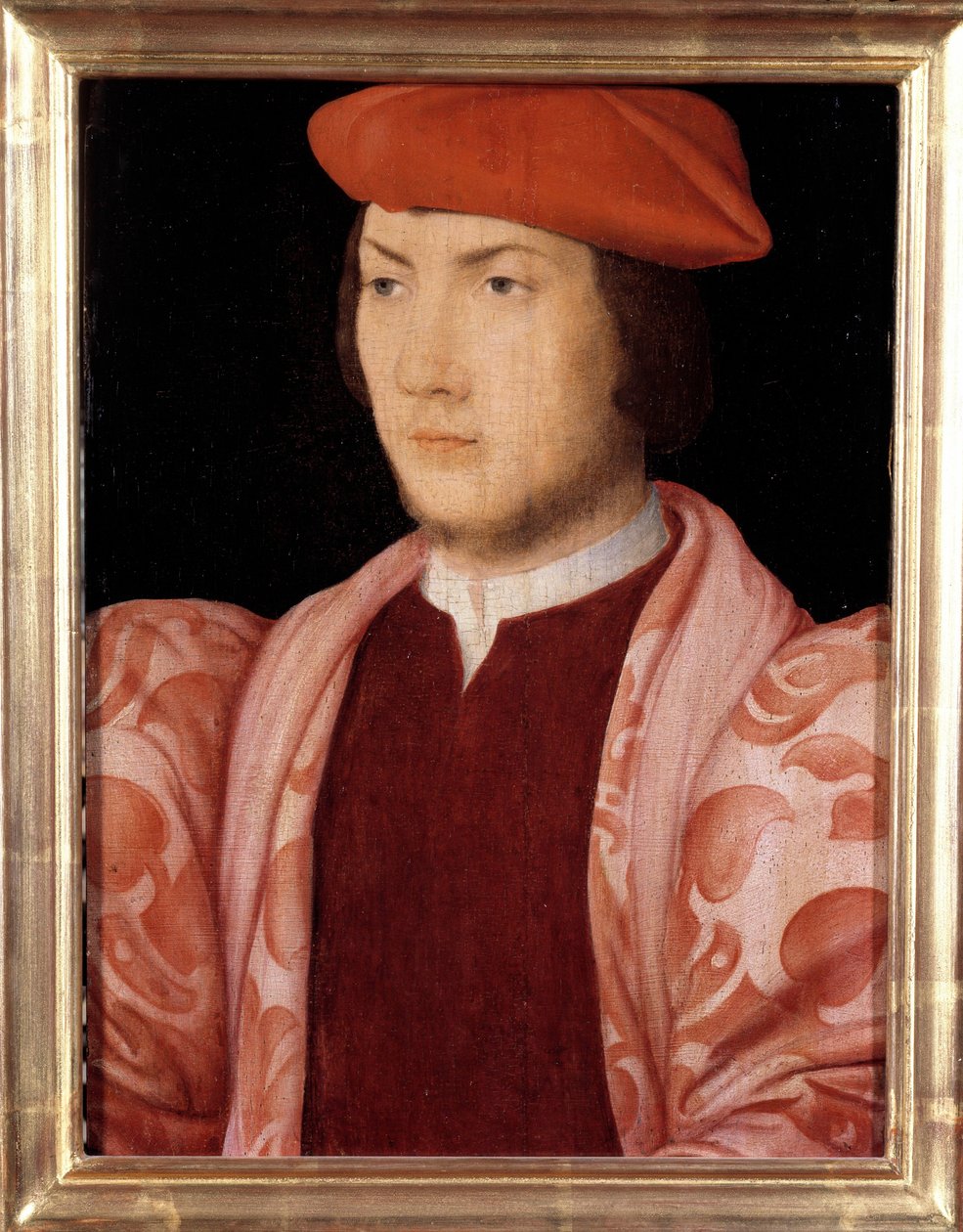 Retrato de Odet de Coligny, cardenal de Chatillon en 1534 (hijo de Gaspard de Coligny, Mariscal de Francia y hermano del Almirante Gaspard de Coligny) (1517-1571) alrededor de 1535. Pintura de la Escuela Francesa del siglo XVI. Dim. 0,32x0,23m. Versalles de French School
