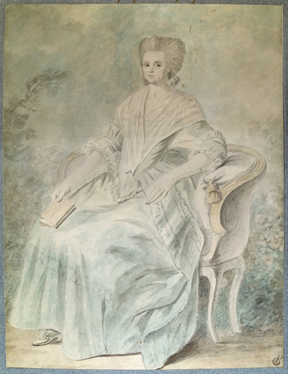 Retrato de Olympe de Gouges (viuda Aubry también conocida como Marie Gouze) (Madame Aubry) (1748-1793) feminista, política y mujer de letras de French School