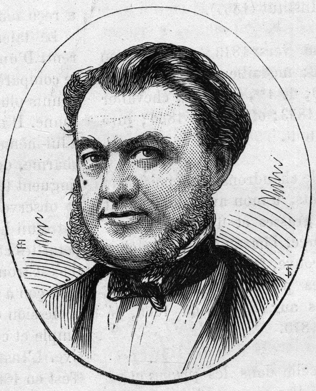 Retrato de Paul Abadie (1812-1884), arquitecto francés. Grabado en “Le Monde Illustré” n°890 del 2 de mayo de 1874 de French School