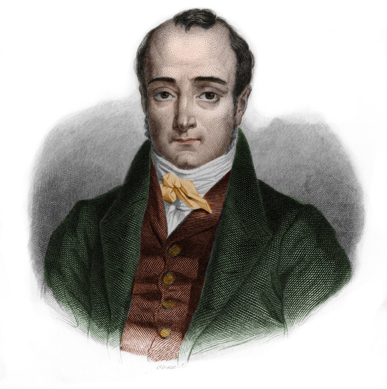 Retrato de Paul Jean Pierre Sauzet (1809-1876), político francés. en “LIBRE DES PERSONERS” por Louis de Cormenin Timon. 1842. Colección privada. de French School