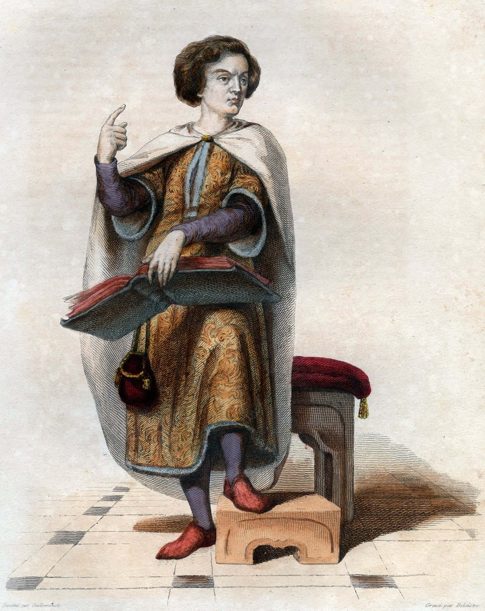 Retrato de Pedro Abelardo (1079-1142), filósofo escolástico, teólogo y lógico francés de French School
