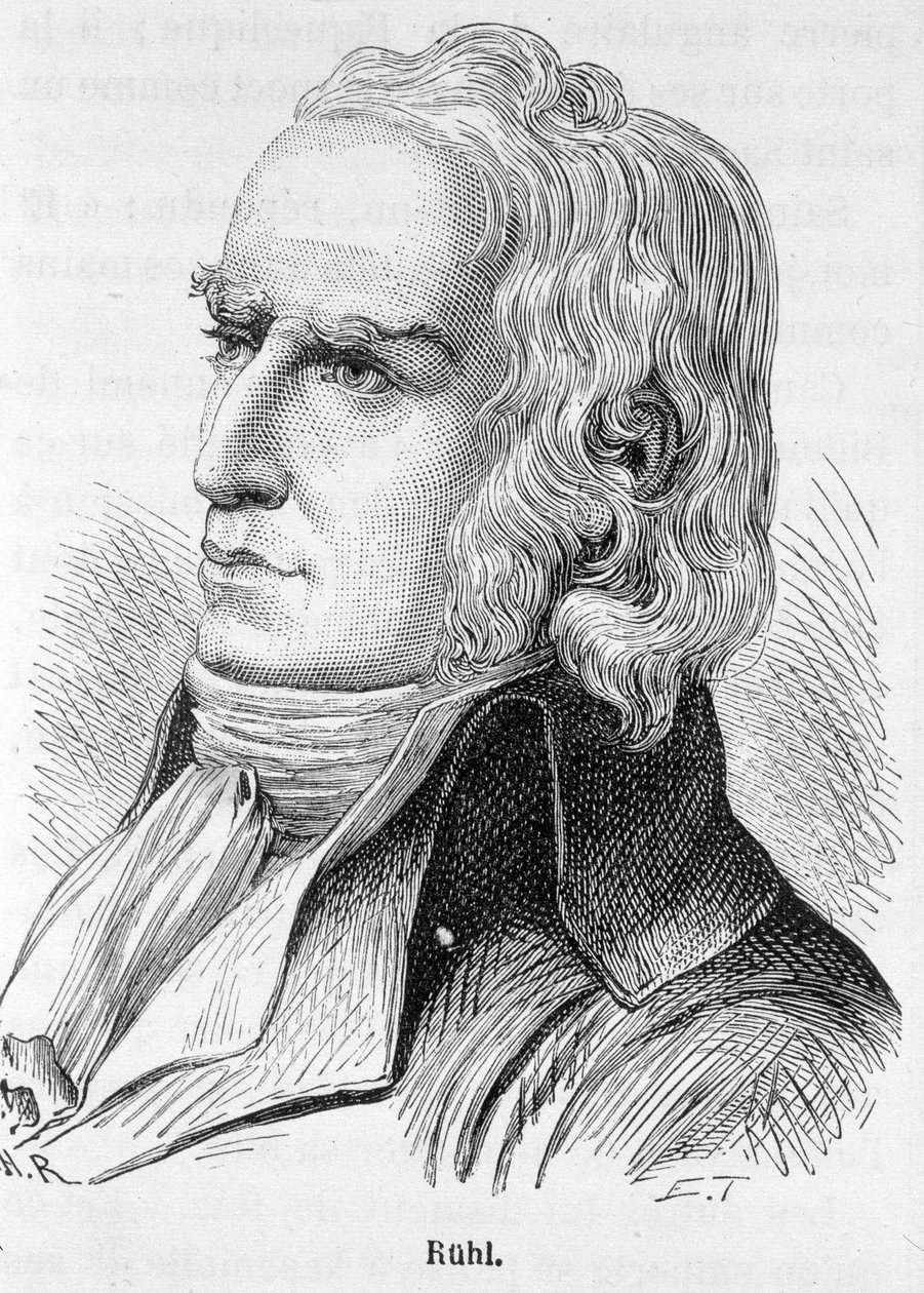 Retrato de Philippe Jacques Ruhl (1737-1795), político francés - en “L