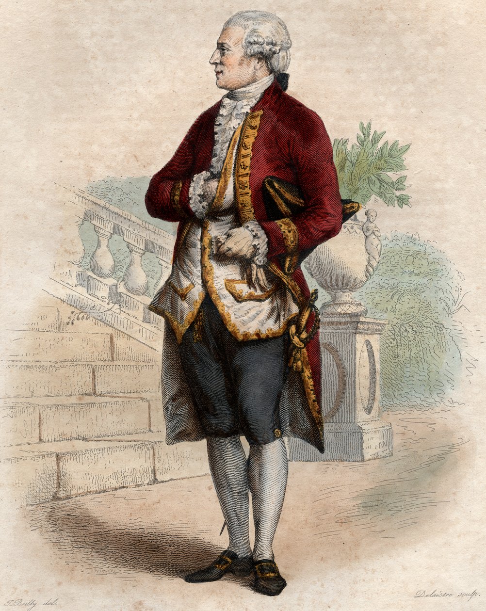 Retrato de Pierre Augustin Caron de Beaumarchais (1732-1799), relojero, inventor, músico, diplomático y escritor francés de French School
