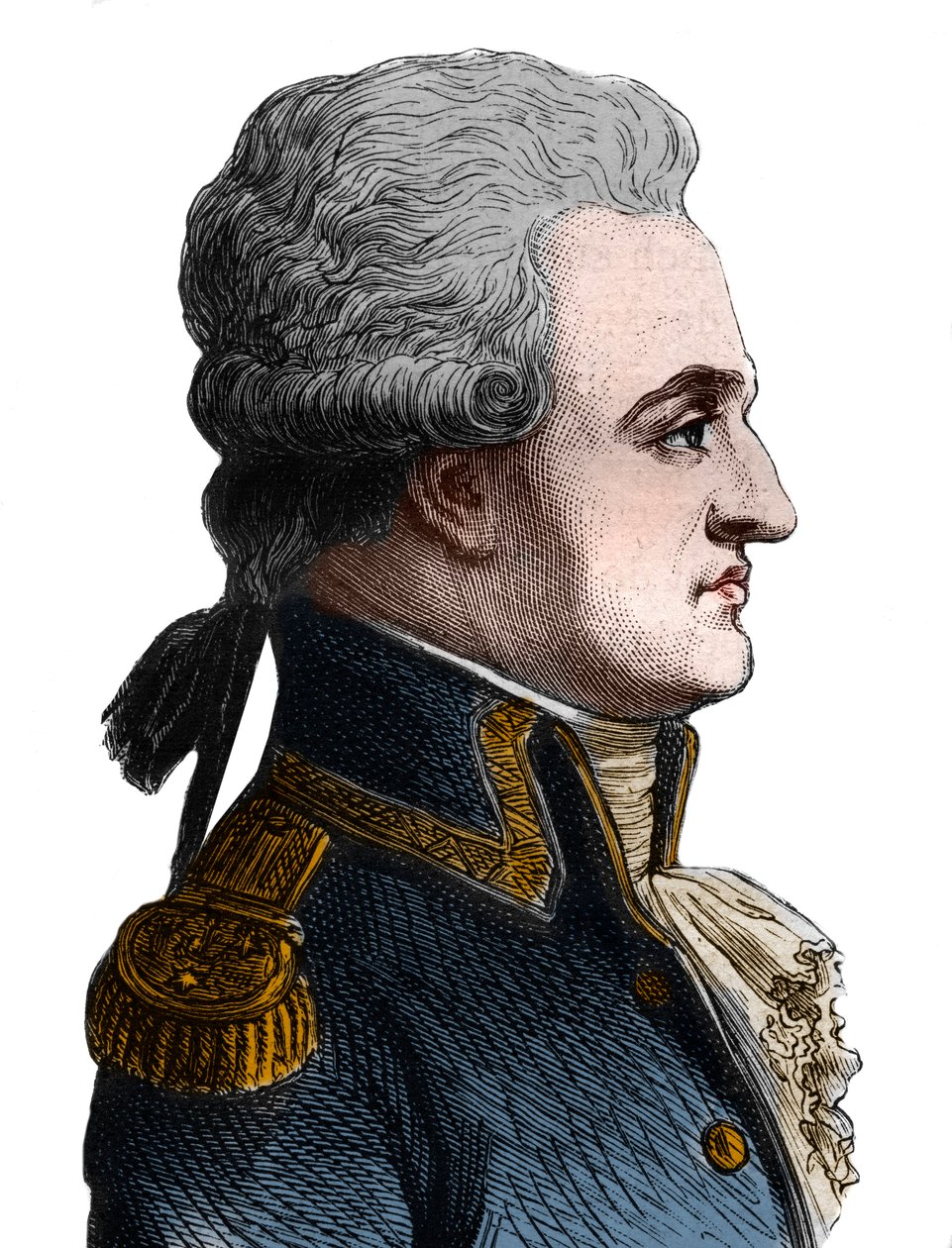 Retrato de Pierre Charles de Villeneuve, almirante francés (1763-1806), comenzó la batalla de Trafalgar, que fue un desastre, y luego se suicidó - en “La Historia de Francia” de Henri Martin de French School