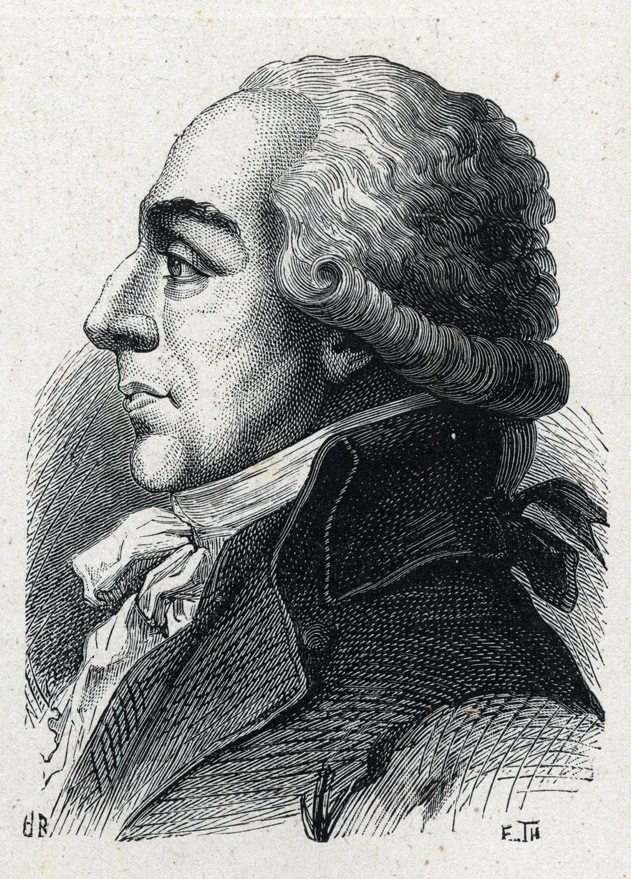 Retrato de Pierre Louis Roederer (1754-1835) abogado y político francés. Grabado de 1889. Colección privada de French School