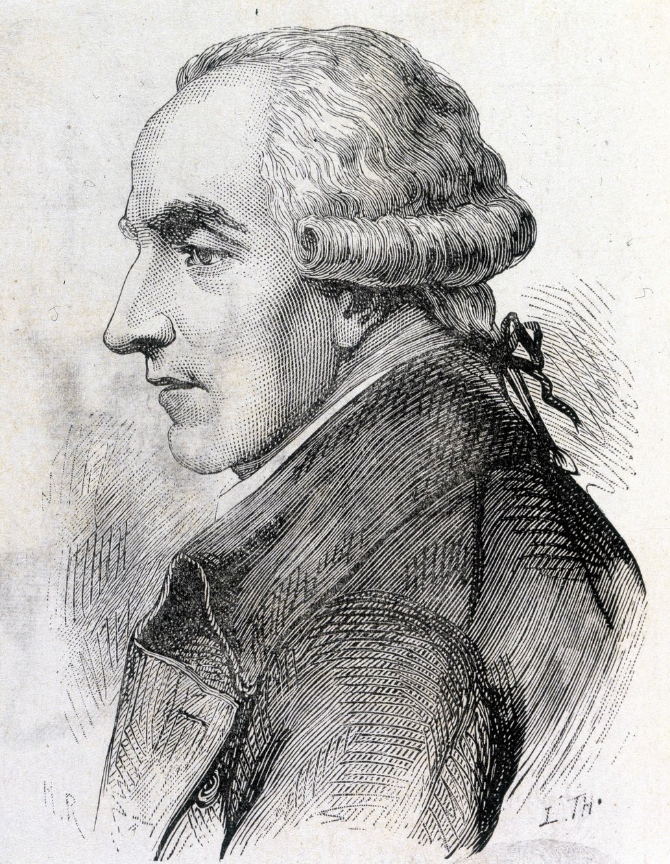 Retrato de Pierre Simon de Laplace (1747 - 1827), astrónomo, matemático y físico francés - en "Álbum de la Ciencia; científicos ilustres; Grandes descubrimientos" 1896 de French School