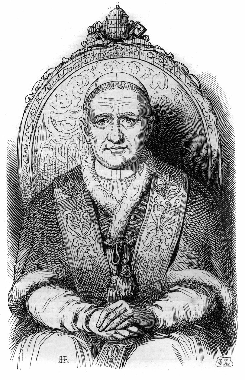 Retrato del Papa Gregorio XVI (Bartolomeo Alberto Cappellari) de French School
