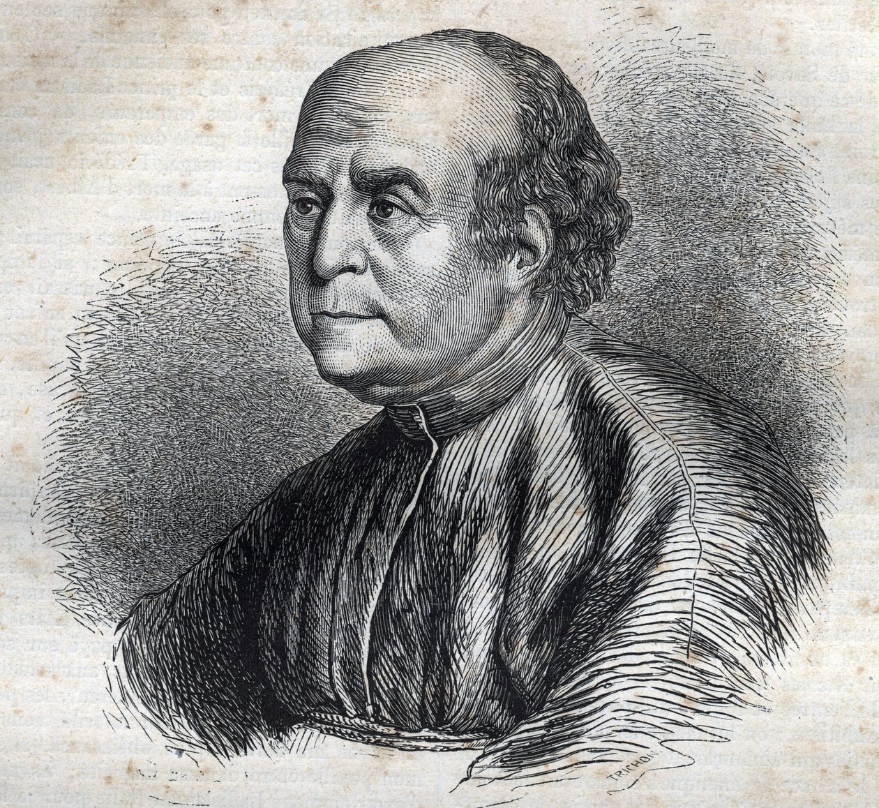 Retrato del Papa Nicolás V (1398-1455) en “Historia de los Papas” (...) Crímenes de la Reina, Rey y Emperadores a través de los siglos” por Maurice Lachatre de French School