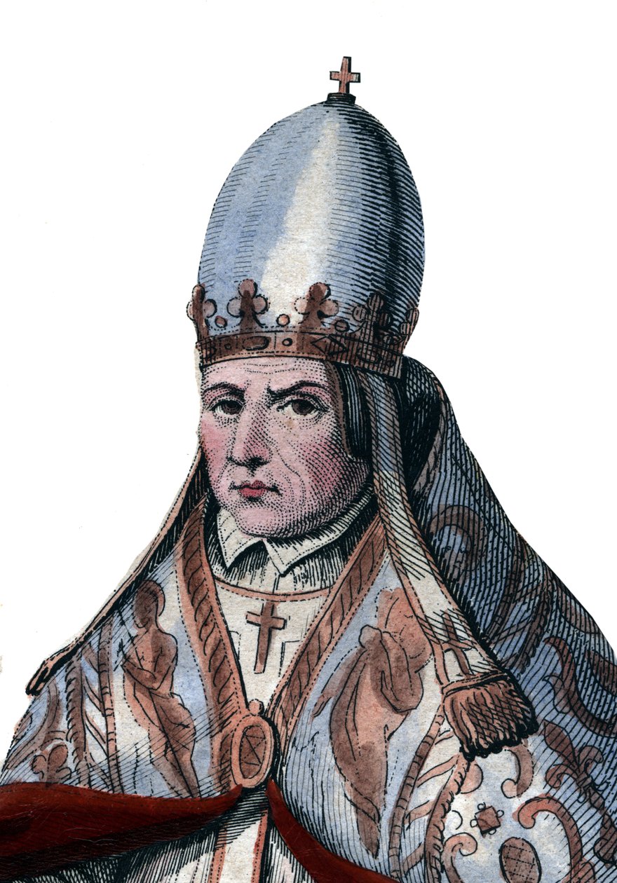 Retrato del Papa Silvestre II (c. 938-1003) de French School
