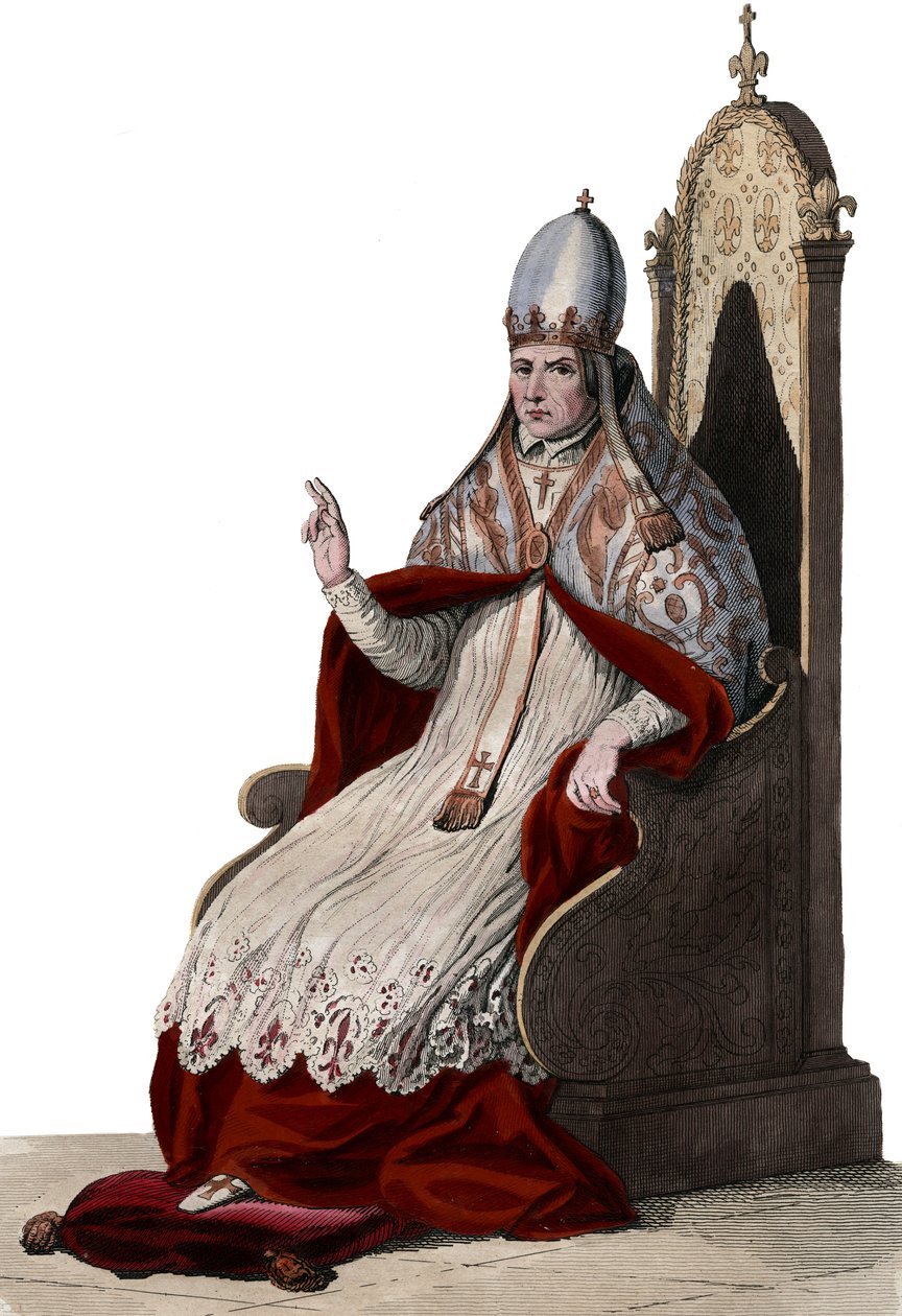 Retrato del Papa Silvestre II (c. 938-1003) de French School