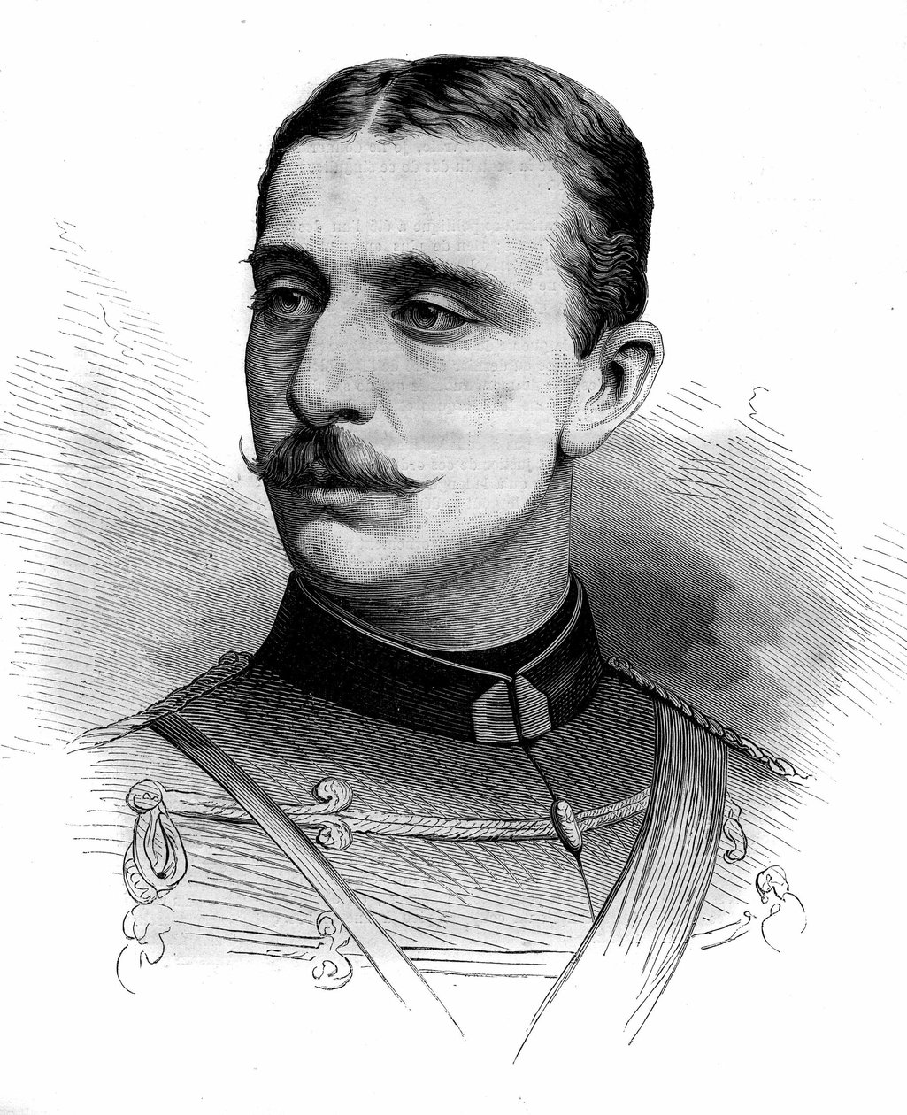 Retrato del Príncipe Eugenio Luis Napoleón, conocido como el "Príncipe Imperial", hijo de Napoleón III (1856-1879). Grabado en "Le Monde Illustré" n°1161 del 28 de junio de French School