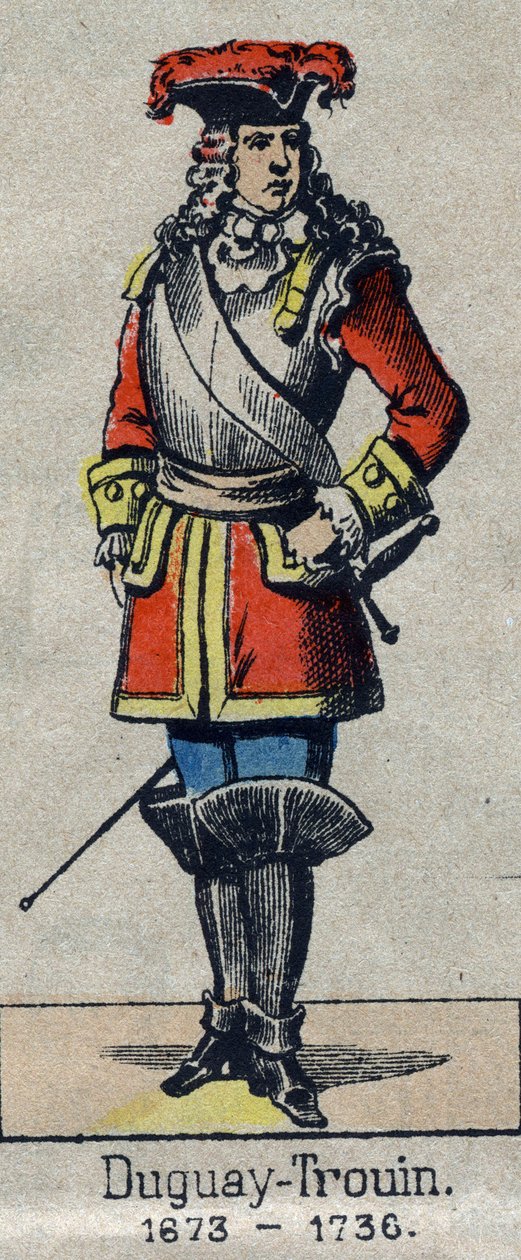 Retrato de René Duguay Trouin (Duguay-Trouin) (René Trouin du Gué llamado) (1673-1736) marinero francés. Imagen de Épinal de finales del siglo XIX. de French School