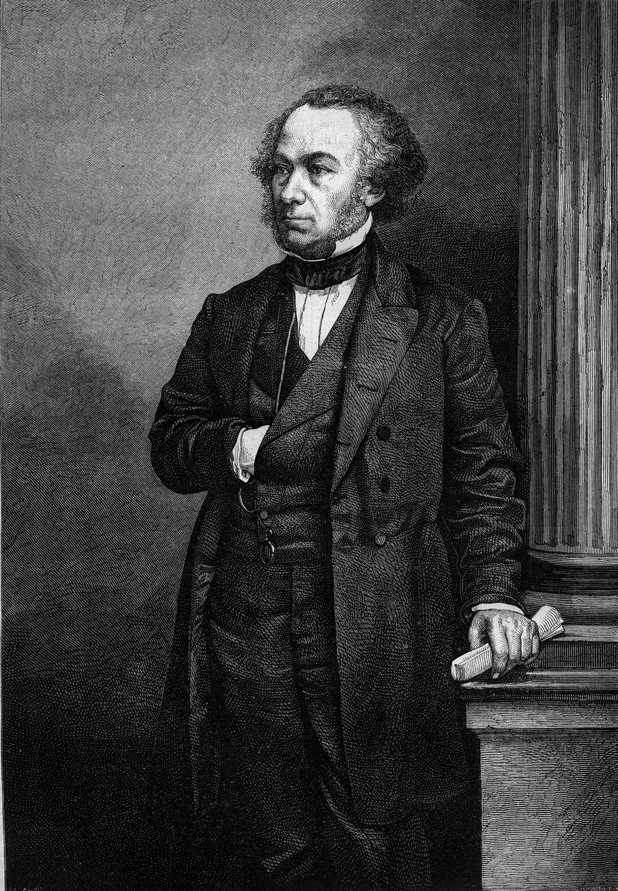 Retrato de Richard Cobden (1804-1865), industrial y político inglés. Grabado en "Le Magasin Picturesque" de French School