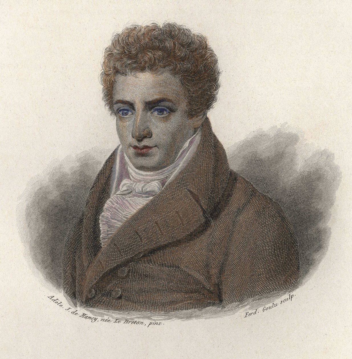 Retrato de Robert Fulton (1765-1815), ingeniero estadounidense. En “Retratos de Hombres Útiles” de French School
