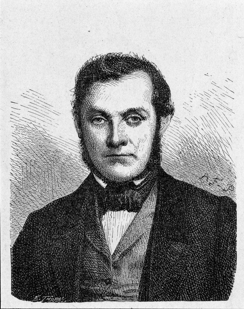 Retrato de Robert Wilhelm Bunsen (1811 - 1899), químico alemán - en 