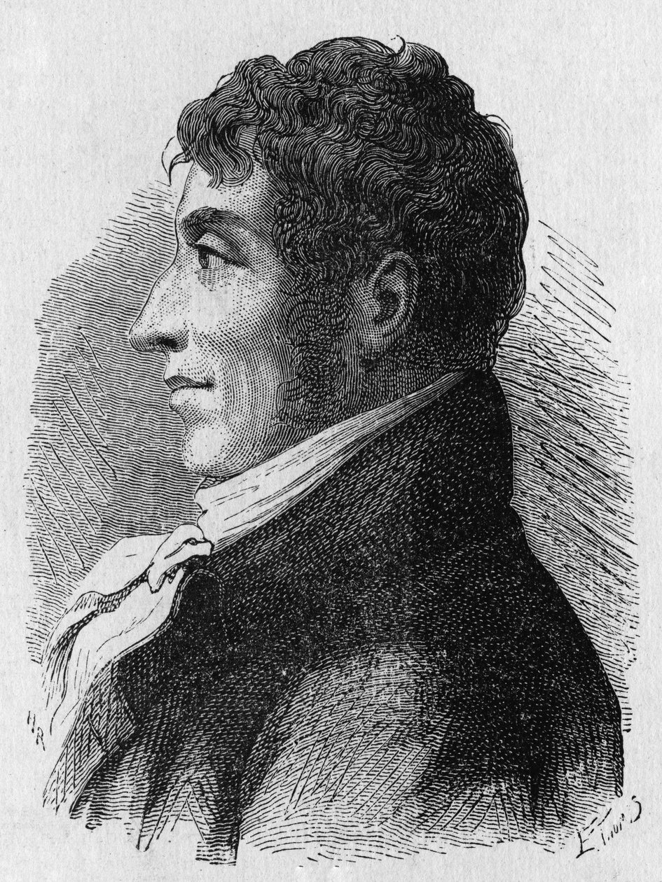 Retrato de Robertson, aeronauta de origen flamenco - en “Álbum de Ciencia; científicos ilustres; Grandes descubrimientos” 1896 de French School
