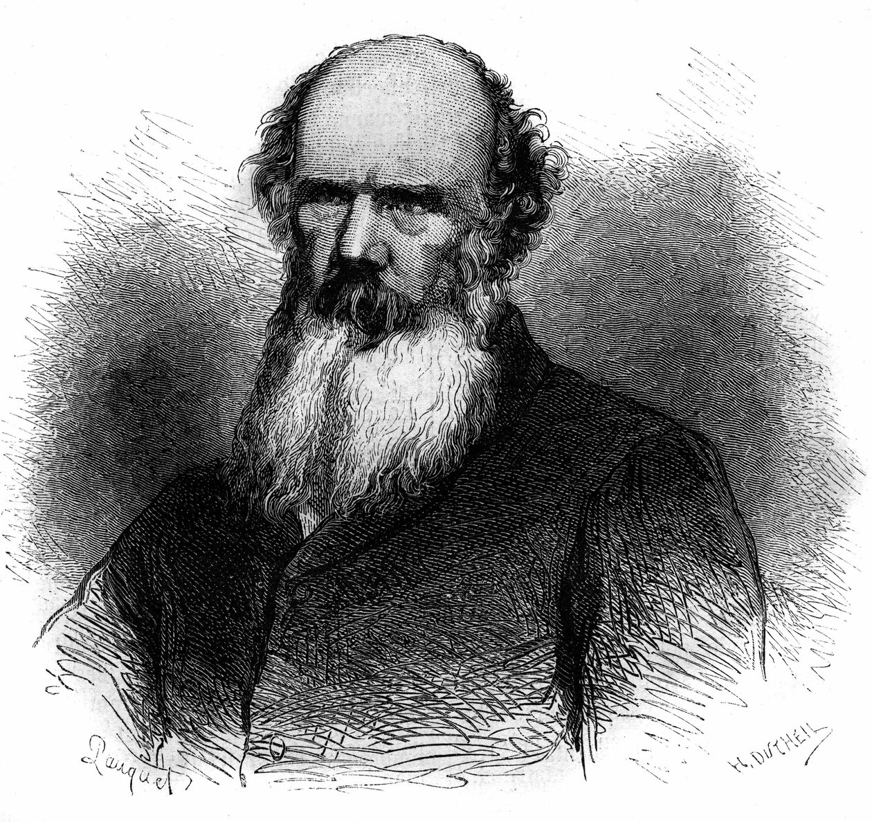 Retrato de Samuel Charters Macpherson (1806-1860), soldado y político británico. Grabado de 1868 de French School