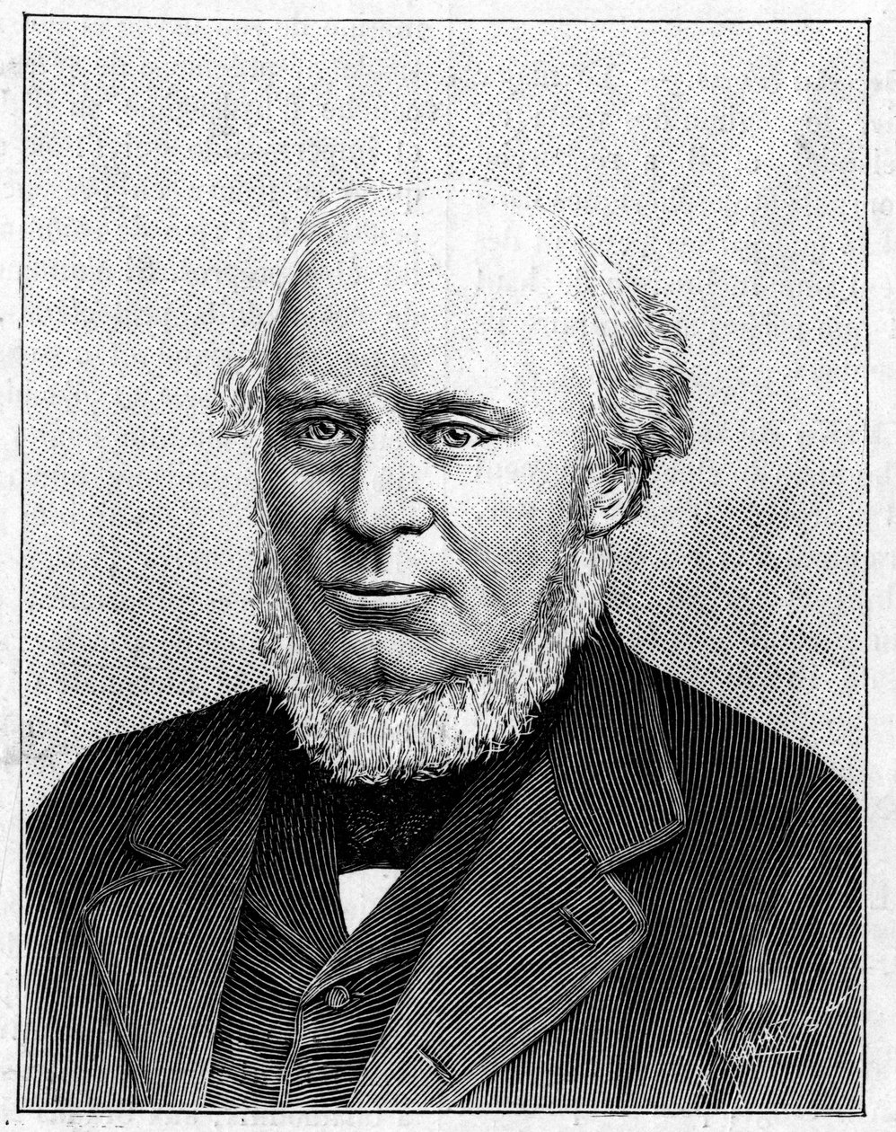 Retrato de Sir John Fowler (1817-1898) ingeniero inglés. de French School