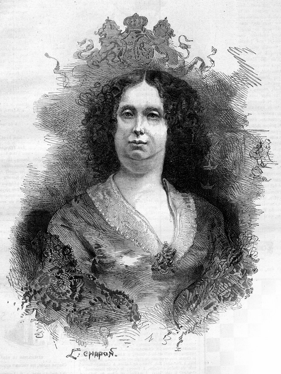 Retrato de Sophie Frederique Mathilde de Württemberg, Reina de Holanda. Grabado en 