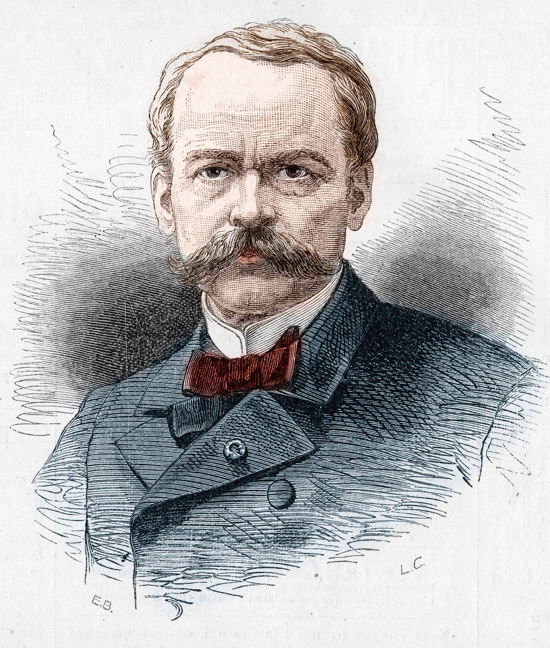 Retrato de Theodore Barriere (1823-1877), dramaturgo francés. Grabado en 